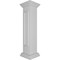 Ekena Millwork 8"W x 40"H Straight Newel Post with Panel, Flat Capital & Base Trim (Installation kit included) NWL08X40SPF0B0 - alternate 8